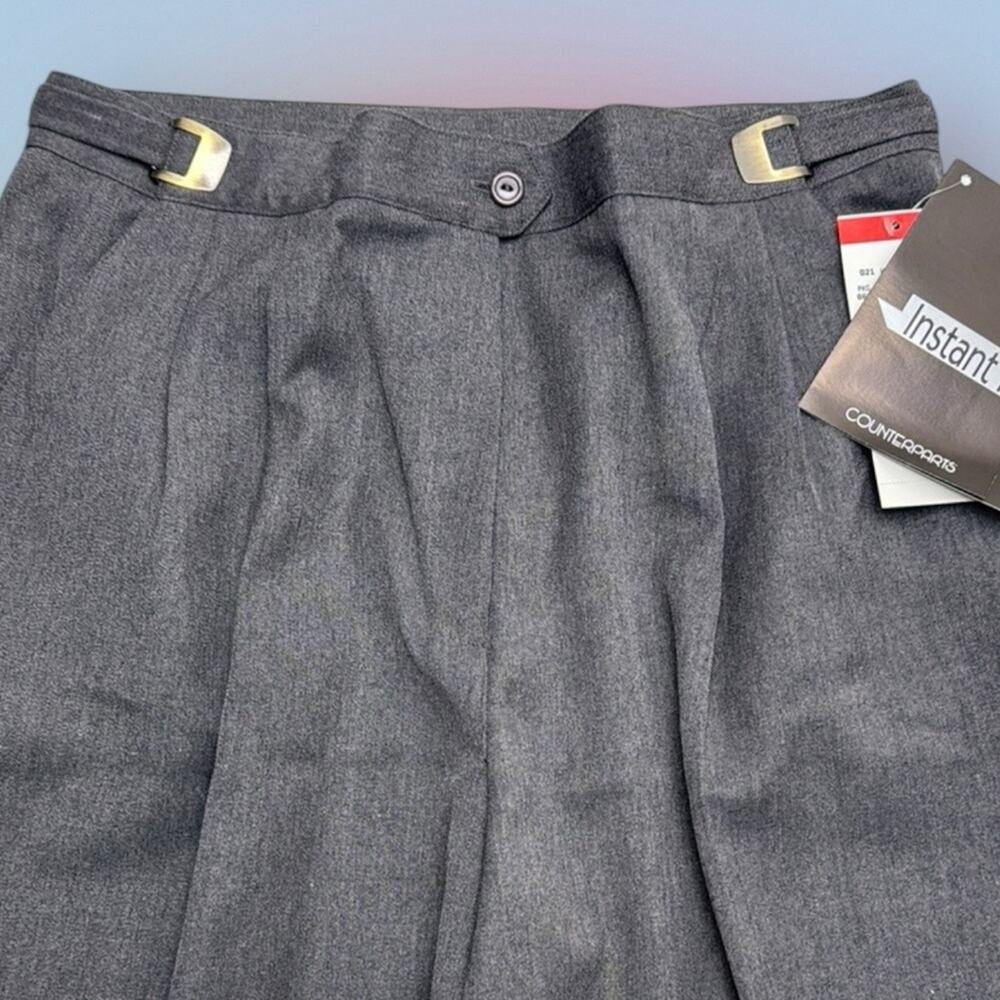 COUNTERPARTS Women’s 10 Gray Pleated Dress Pant INSTA FIT - VINTAGE